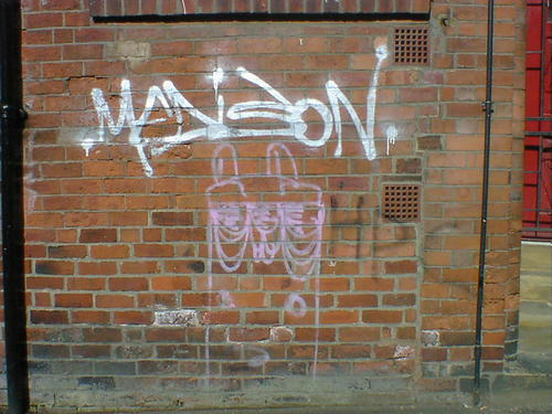 Pink Rabbit graffiti