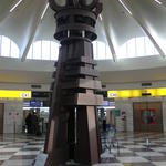 Large steel chess king sculpture